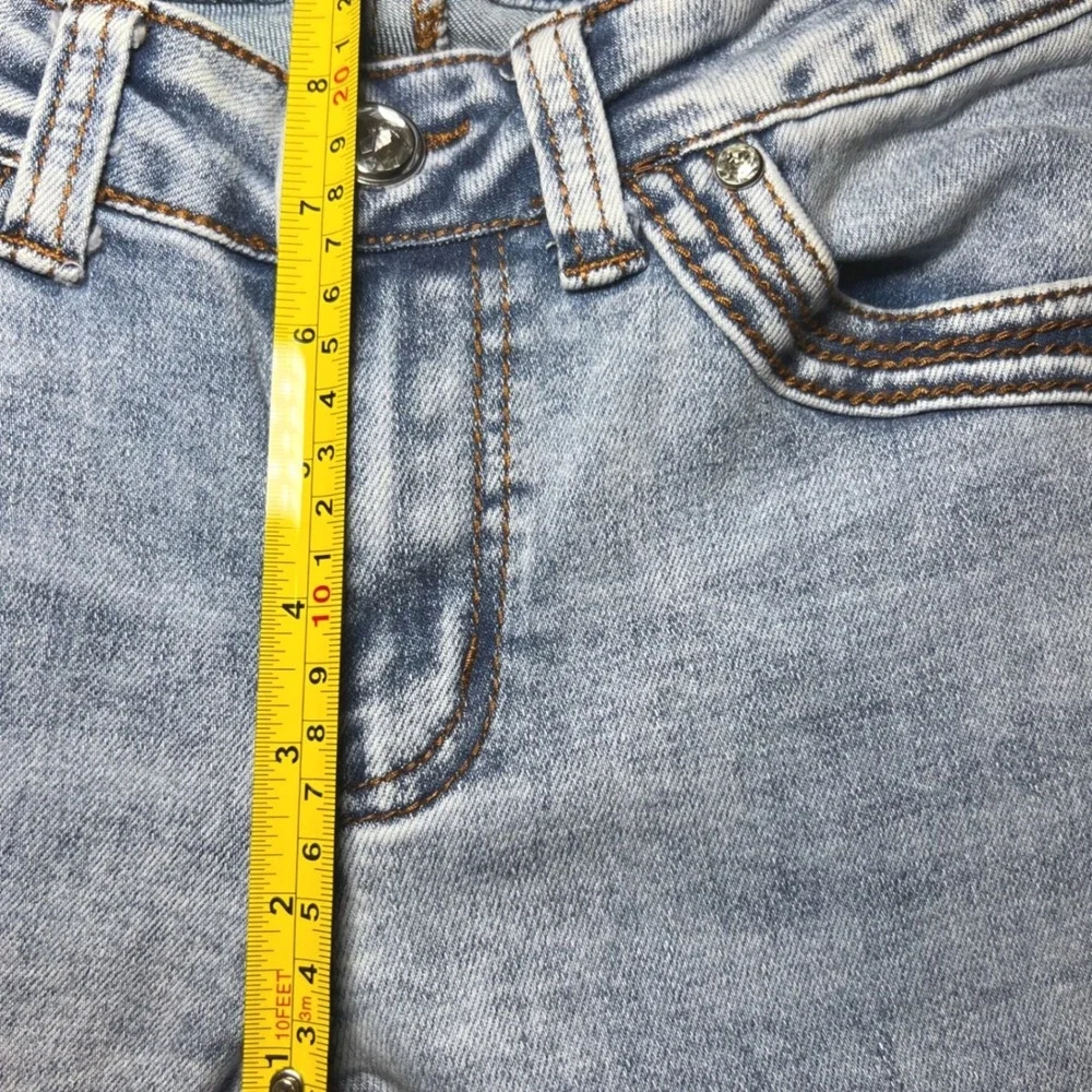 Telepatia Womens Y2K Low Rise Bootcut jeans Ed‎ Hardy Style Embroidery Sz 5/27